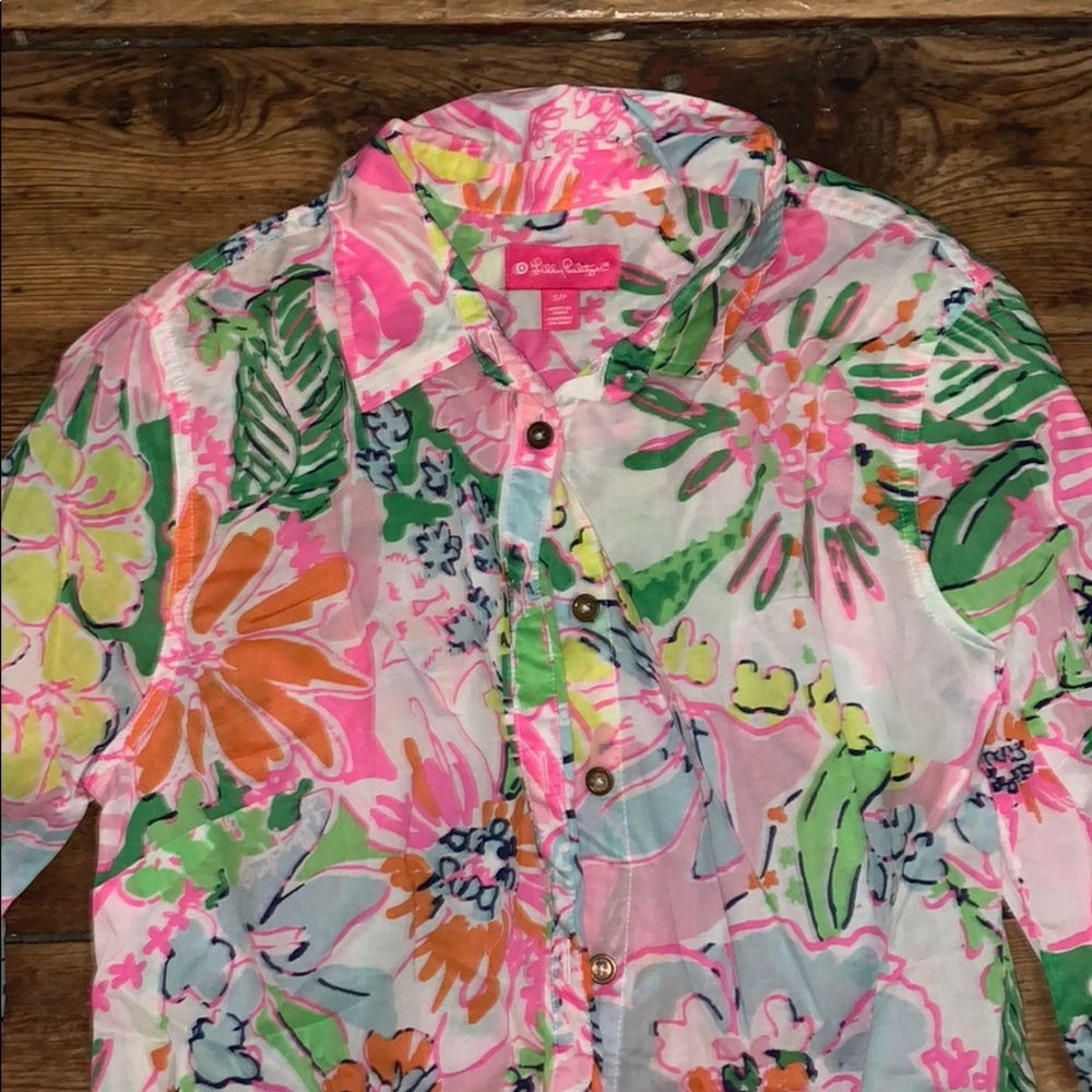 Lilly For Target Button Down Blouse - image 3